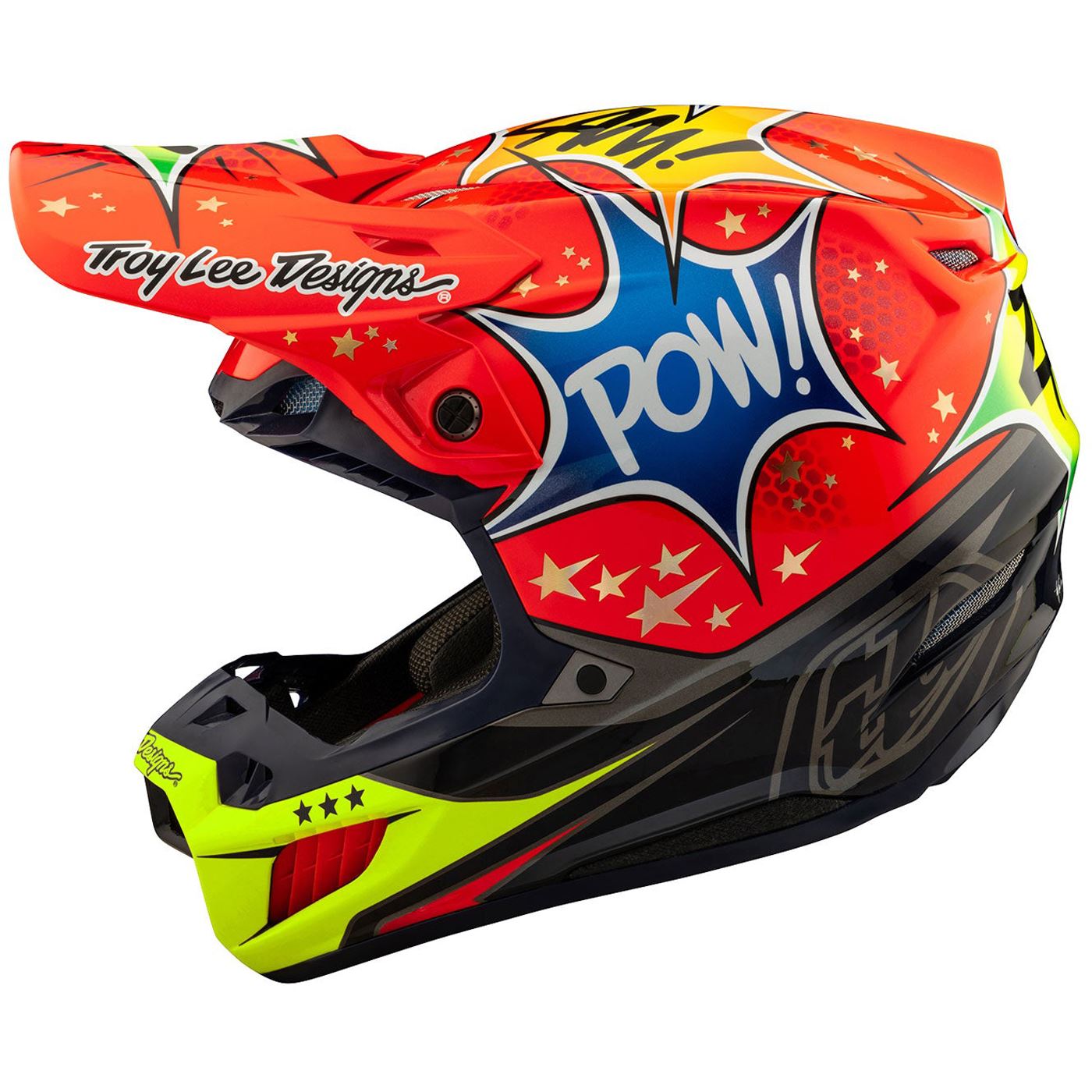 Troy Lee Designs 2025 Motocross Helmet SE5 Composite Cosmic Explosion Red